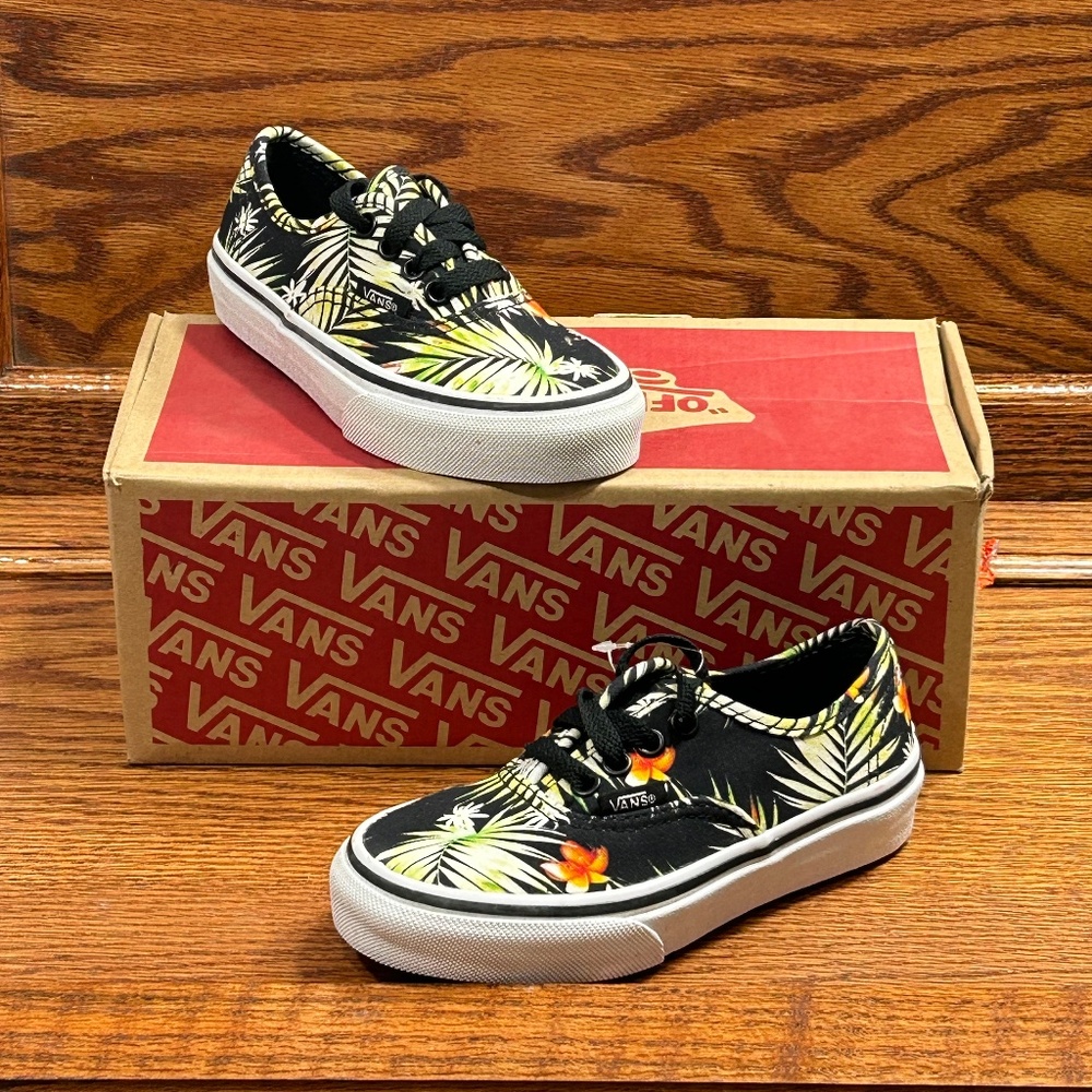 Vans Authentic‎ Decay Palms Black True White Shoes